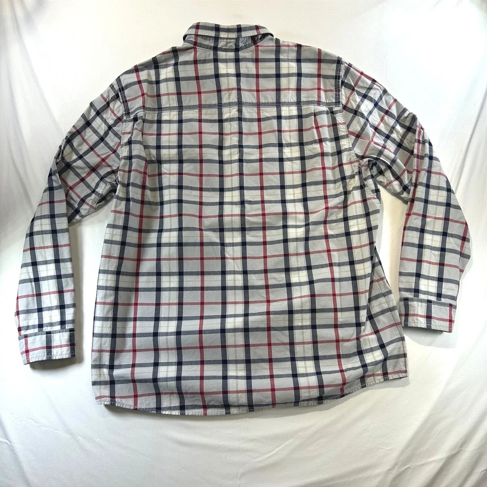 The North Face Gorpcore Plaid Button Down Shirt XL Outdoor Utility Rugged Grey